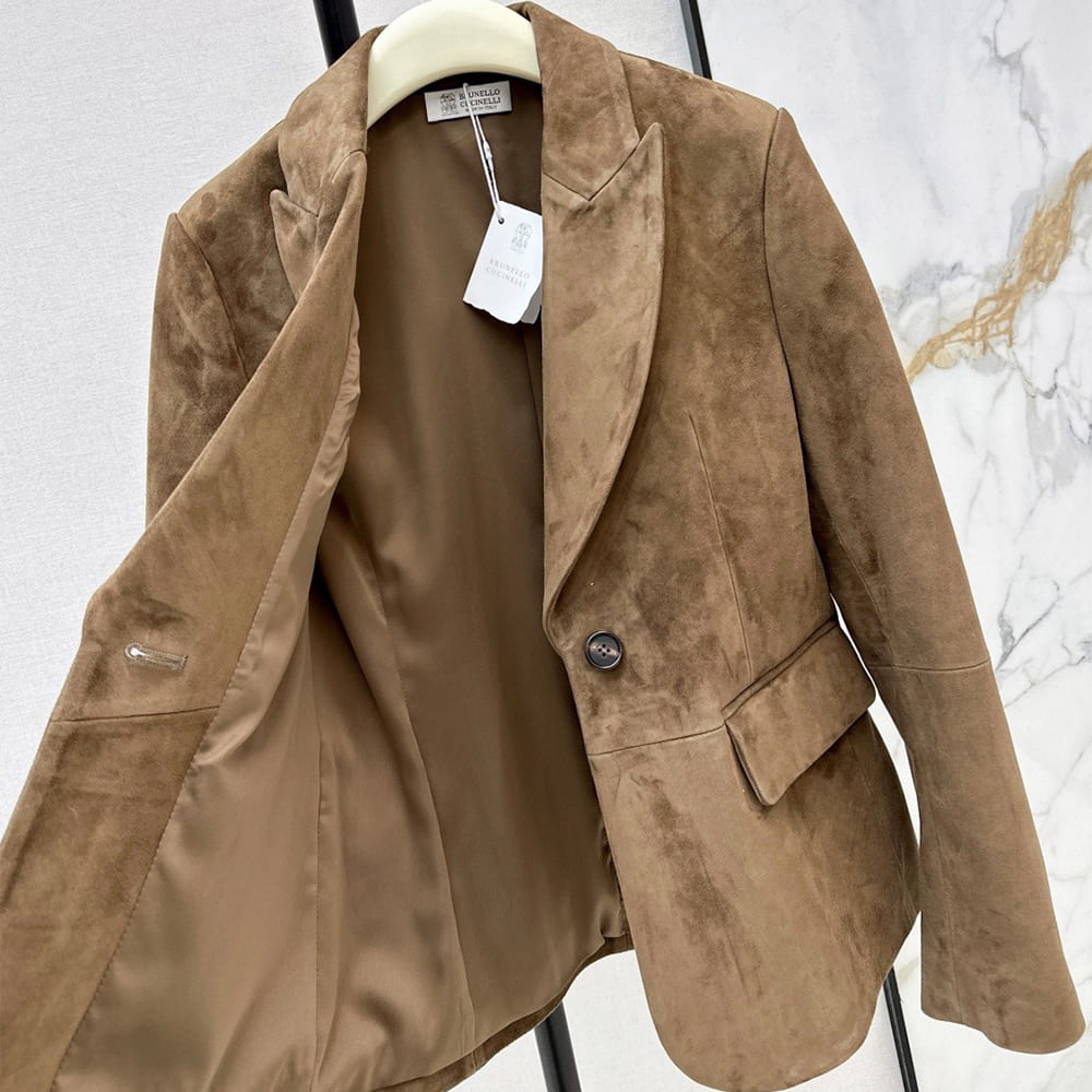 Brunello Cucinelli WOMEN Genuine Leather COAT(size:S|M|L)