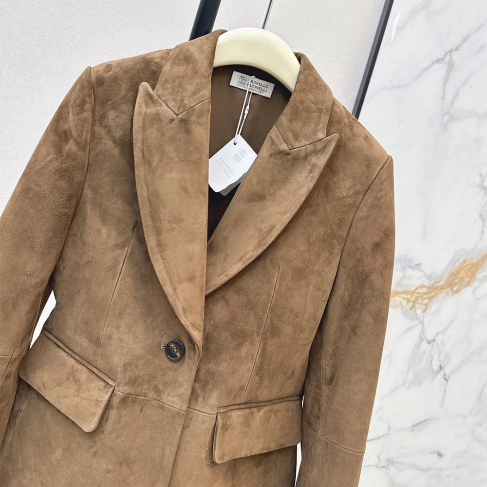 Brunello Cucinelli WOMEN Genuine Leather COAT(size:S|M|L)
