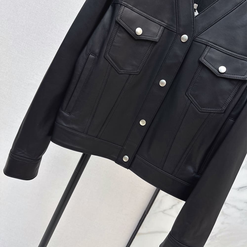 L0ew* WOMEN Genuine Leather COAT(size:S|M|L)