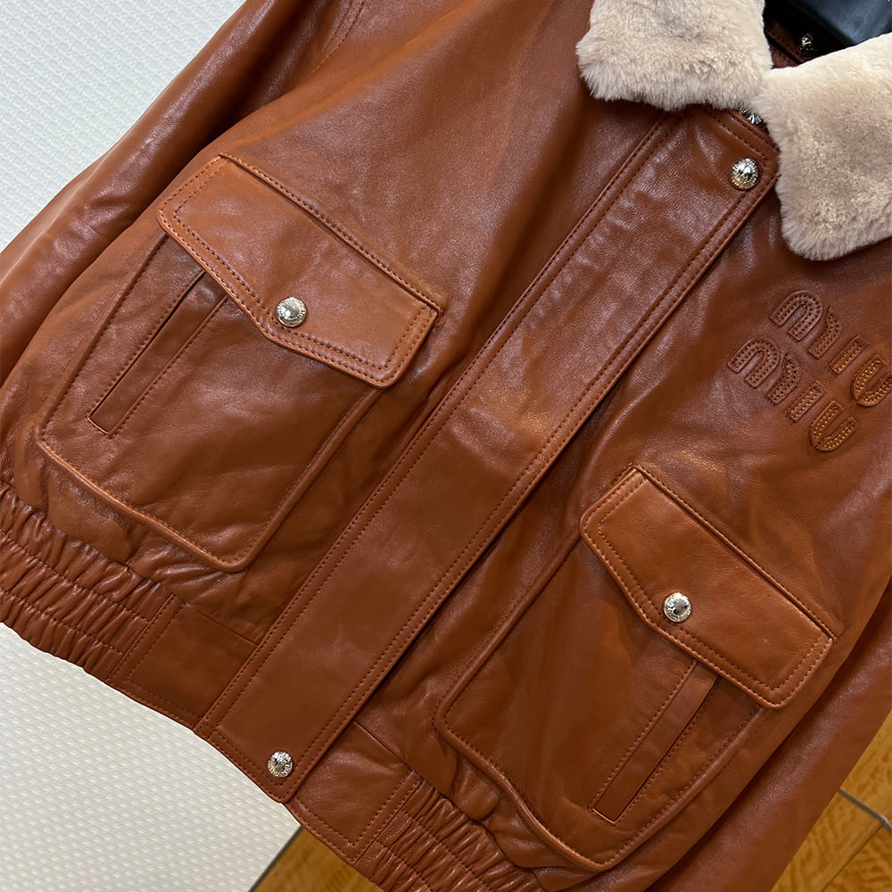 M1um1u UNISEX Genuine Leather COAT(size:S|M|L)