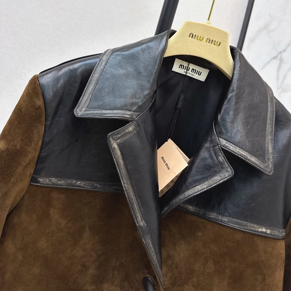 M1um1u WOMEN Genuine Leather COAT(size:S|M|L|XL)