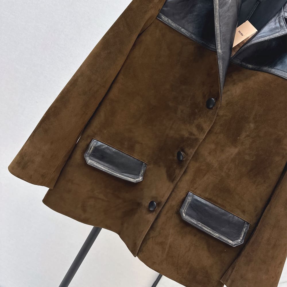 M1um1u WOMEN Genuine Leather COAT(size:S|M|L|XL)