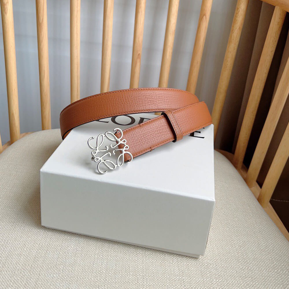 L0ew* Anagram belt in pebble grain calfskin 32mm