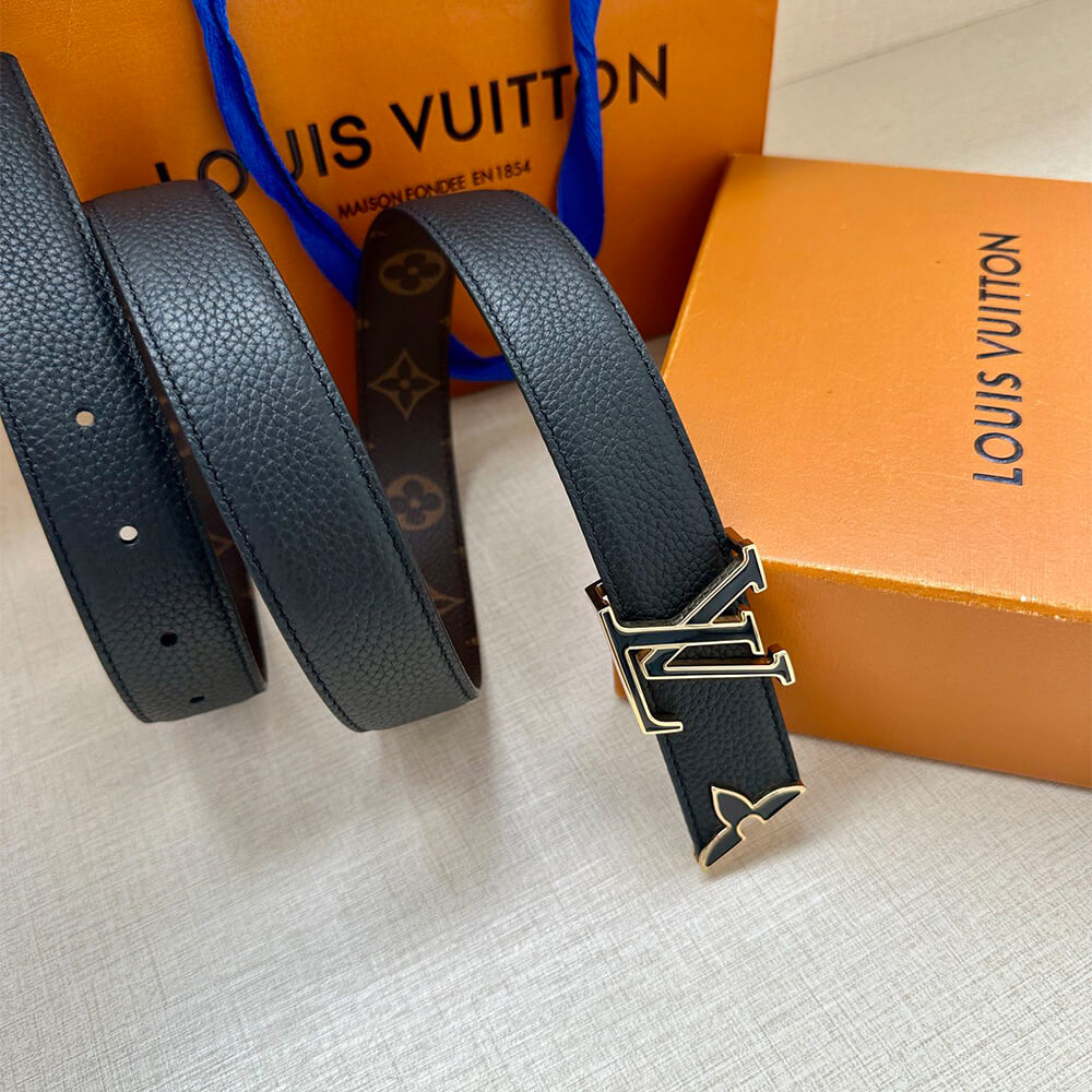 Pretty LV Enamel 30mm Reversible Belt