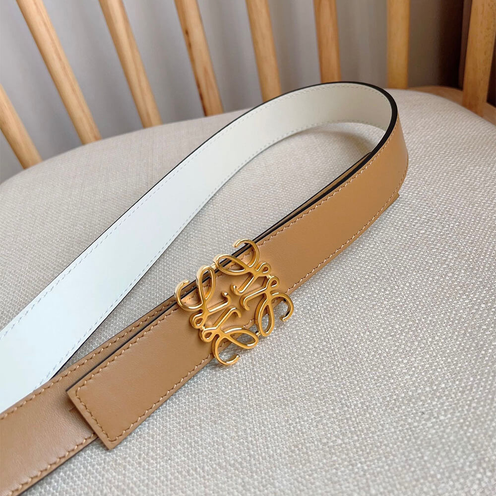 L0ew* Reversible Anagram belt in smooth calfskin 28mm