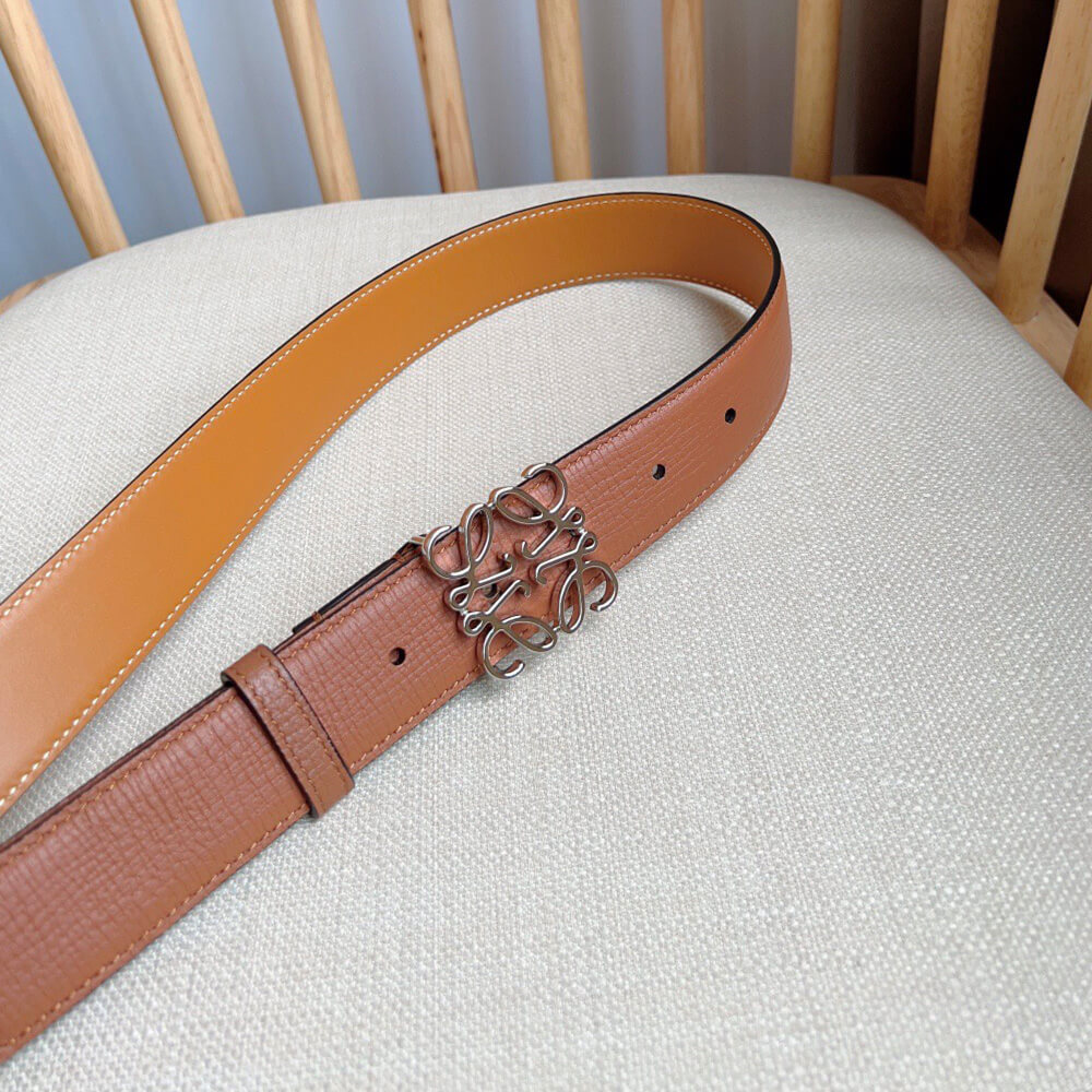 L0ew* Anagram belt in pebble grain calfskin 32mm