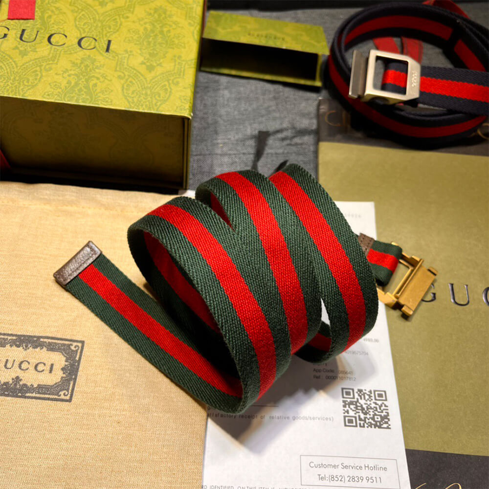 Gvc*1 Web Belt With rectangular buckle