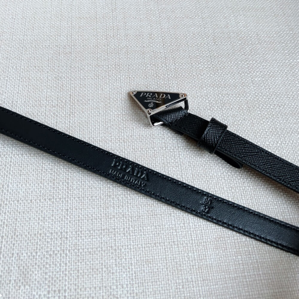 Pra*a Saffiano leather belt