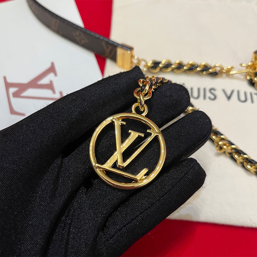 LV Braided Chain 20mm Leather Belt