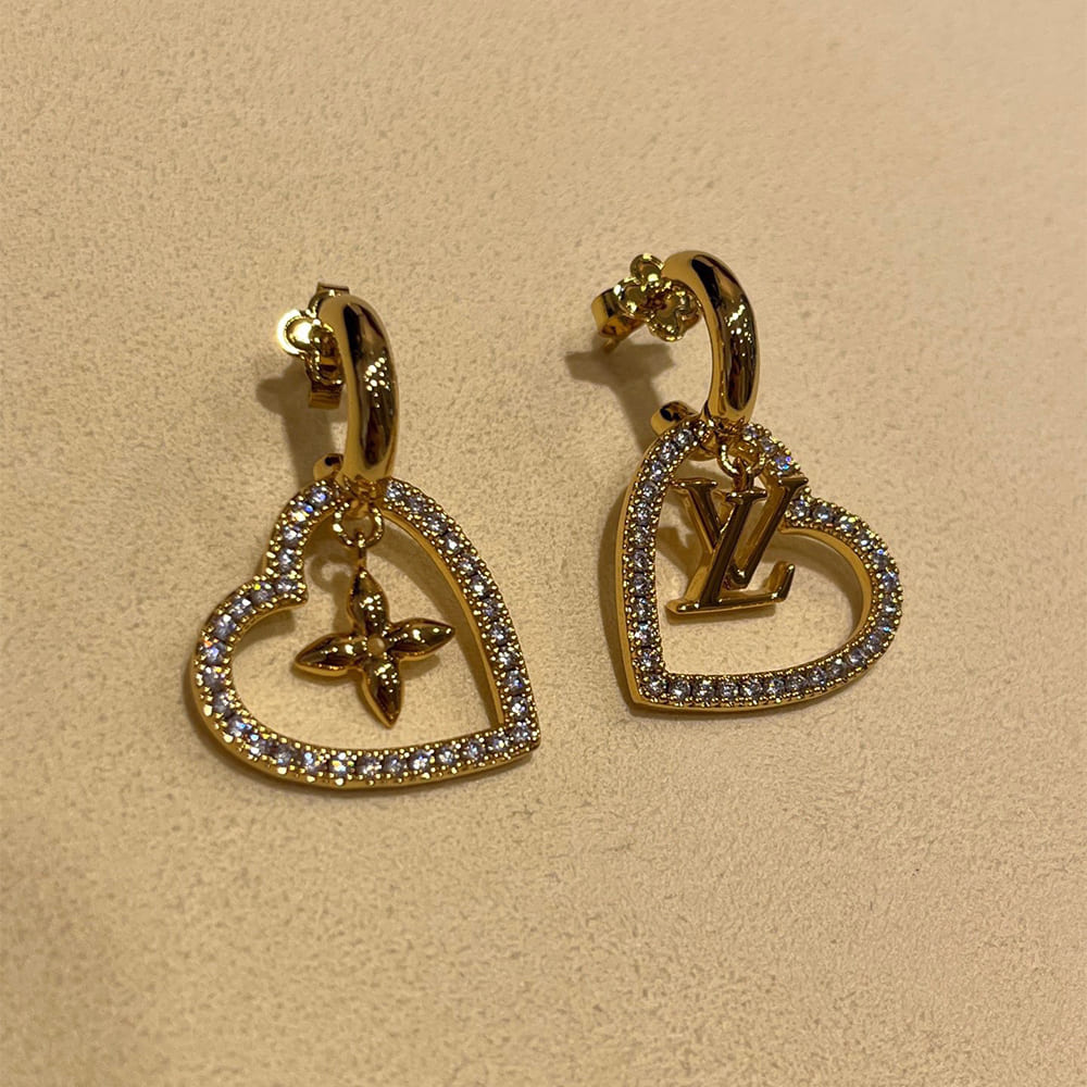 MY LV HEART EARRINGS