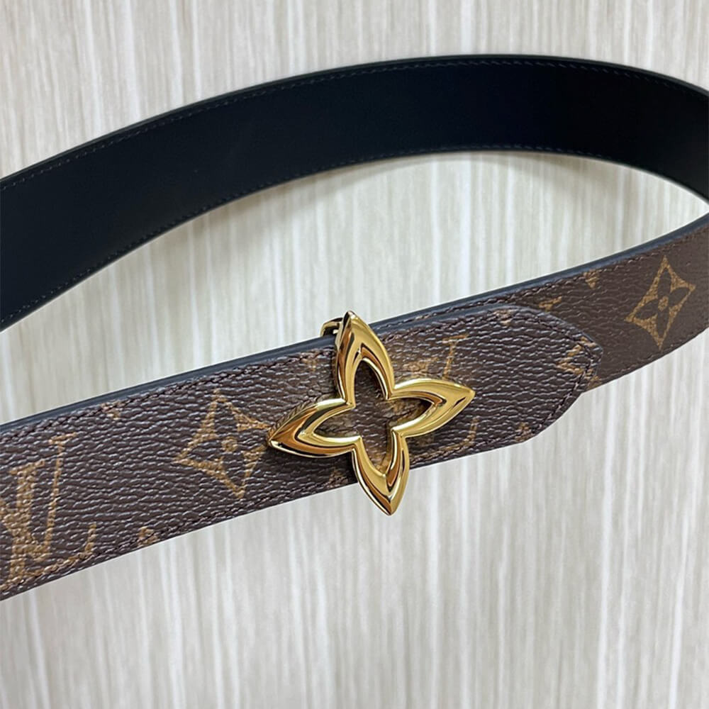 LV Slim Flower 35mm Reversible Belt