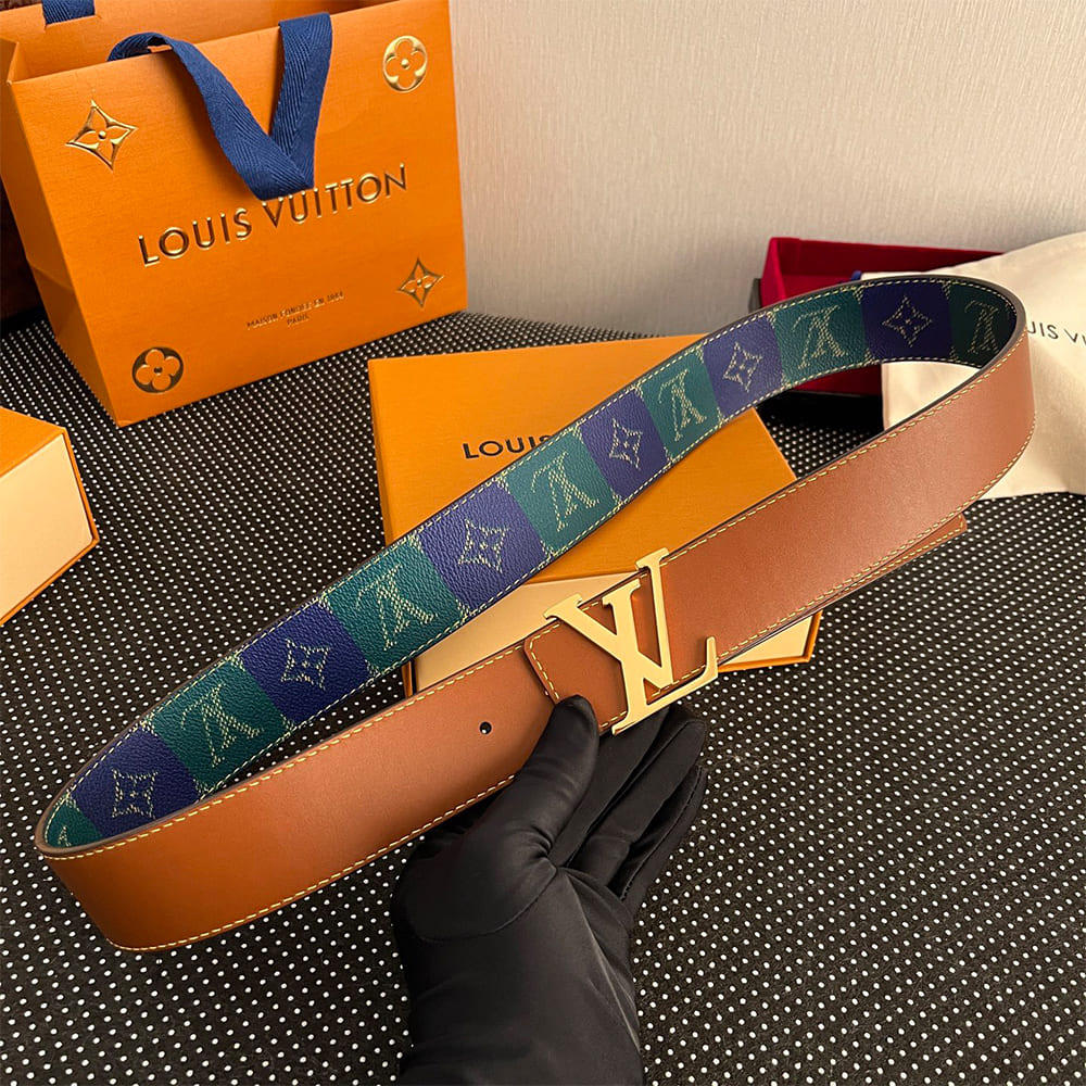 LV Initiales College Monogram Heritage 40mm Reversible Belt