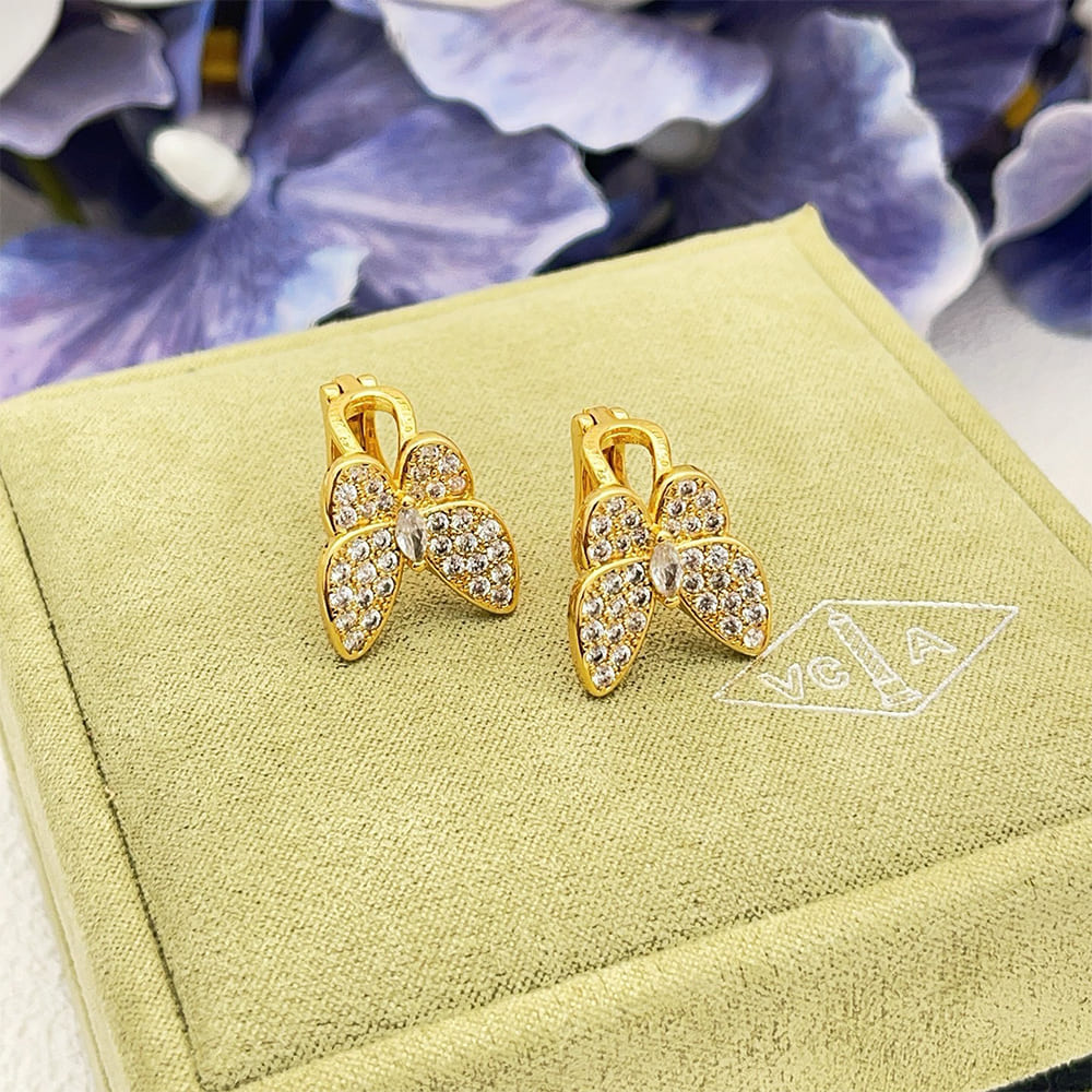 VCA Two Butterfly Earrings