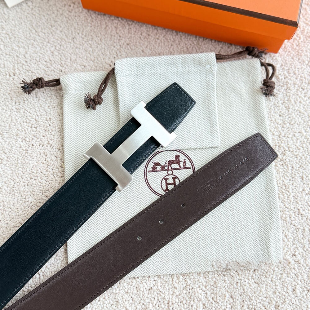 H**me5 Constance belt buckle & Reversible leather strap 38 mm