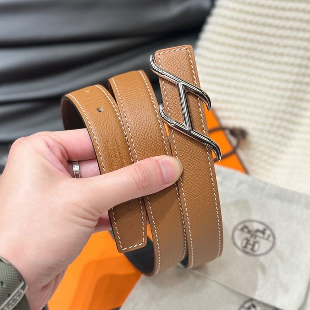 H**me5 HDN belt buckle & Reversible leather strap 24 mm
