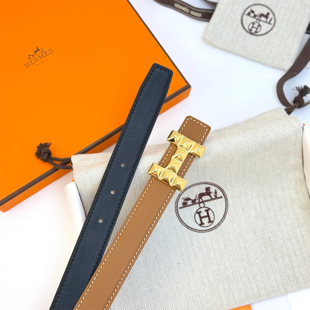 H**me5 H Infini belt buckle & Reversible leather strap 24 mm