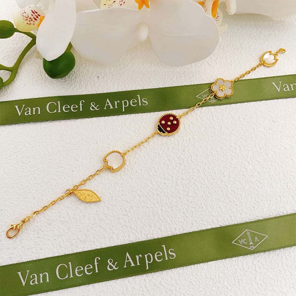 VCA Lucky Spring bracelet, 5 motifs