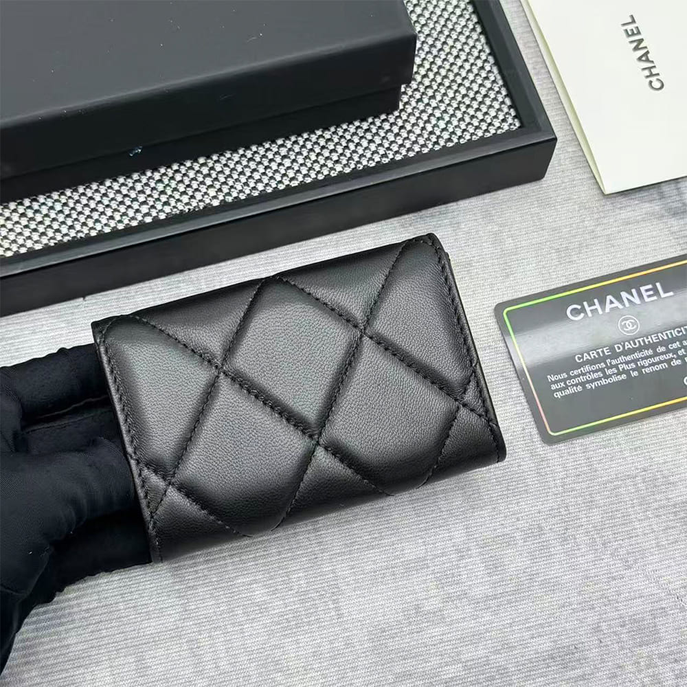 Ch**el 19 Flap Card Holder(HIGH-END GRADE)