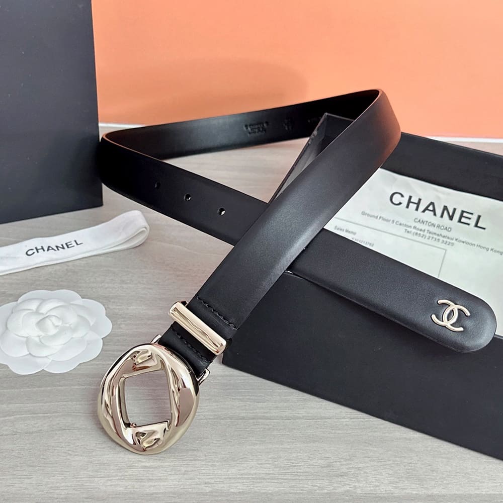 Ch**el Leather belt 30 mm