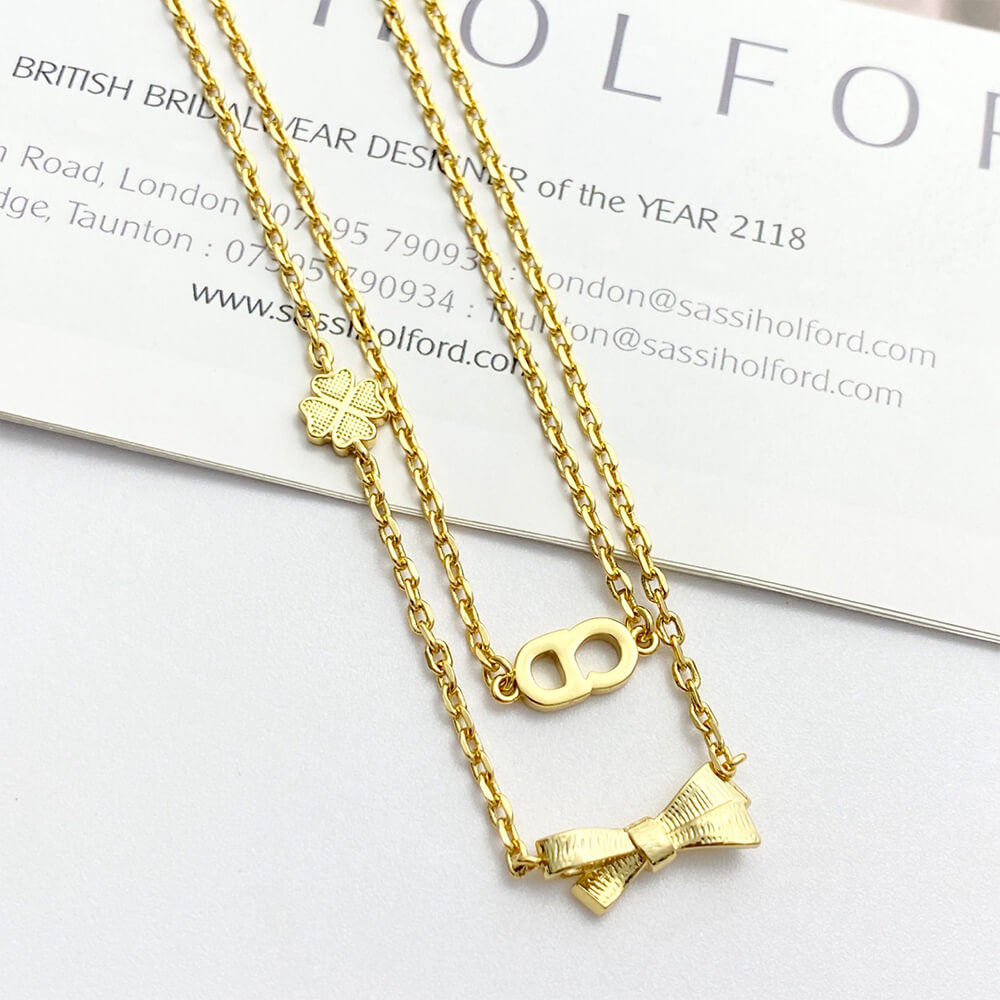 D10r CD Bow necklace