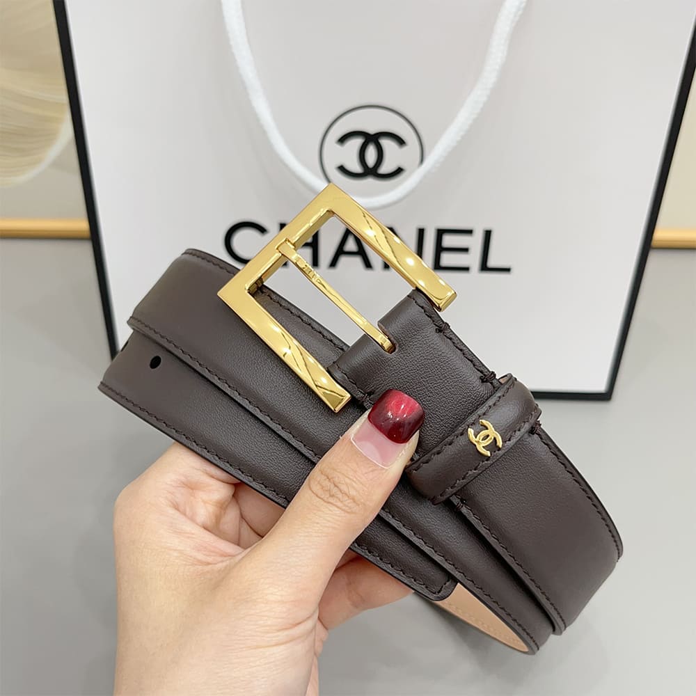 Ch**el Leather belt 30 mm