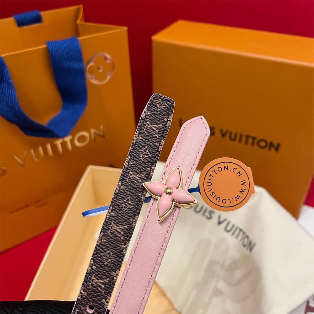 LV Mini Flowergram 15mm Reversible Belt