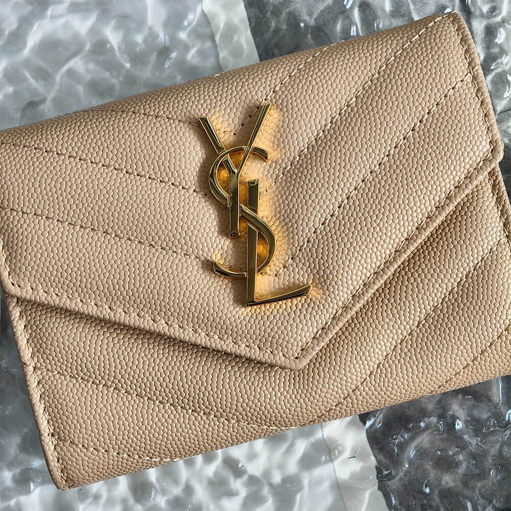 CASSANDRE MATELASS?? SMALL ENVELOPE WALLET IN GRAIN DE POUDRE LEATHER(HIGH-END GRADE)
