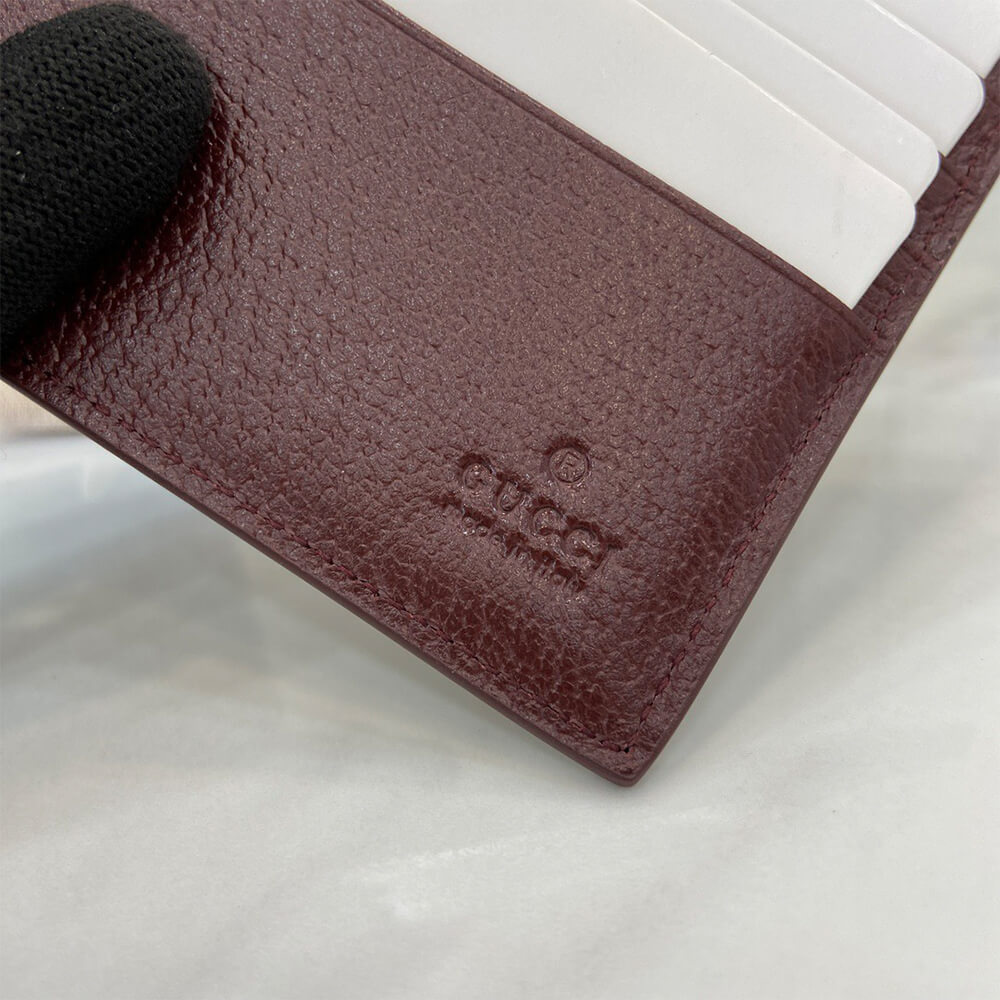 Brown interior GG bi-fold wallet(HIGH-END GRADE)