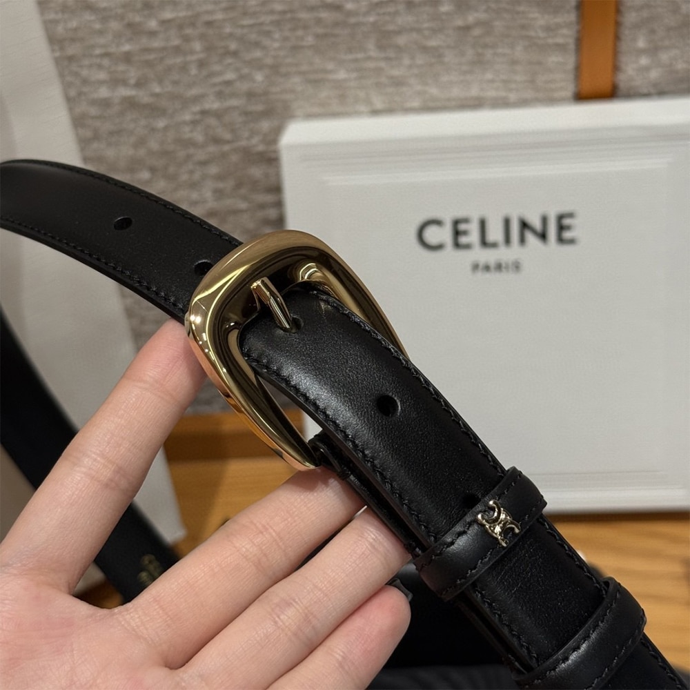 Ce1i*e VIVIENNE BELT 25MM IN Taurillon Leather