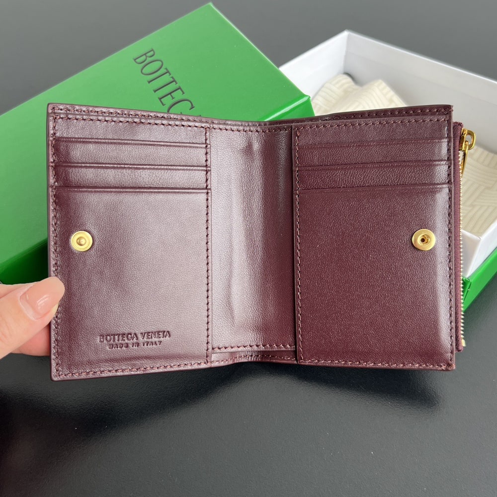 B0tt*ga Ven*ta Intrecciato Small Bi-Fold Wallet(HIGH-END GRADE)
