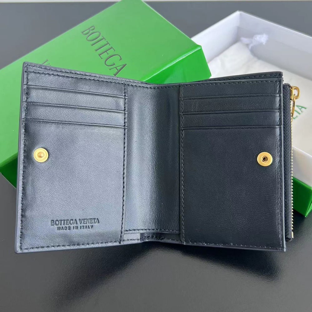 B0tt*ga Ven*ta Intrecciato Small Bi-Fold Wallet(HIGH-END GRADE)