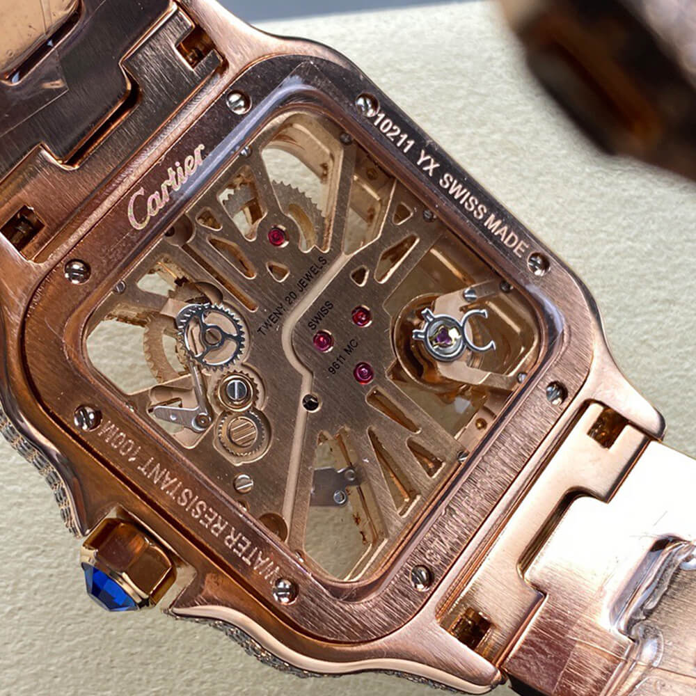 Ca*t1er Santos Skeleton Watch