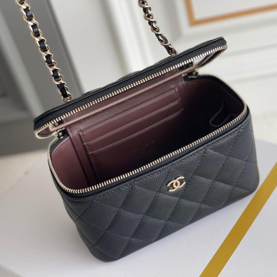 Ch**el long box cosmetic bag