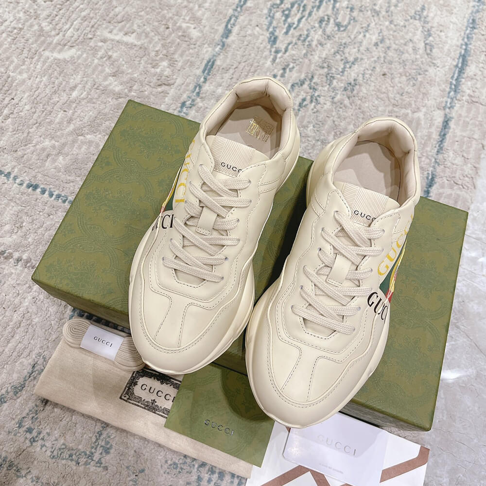 Rhyton Gvc*1 logo leather sneaker