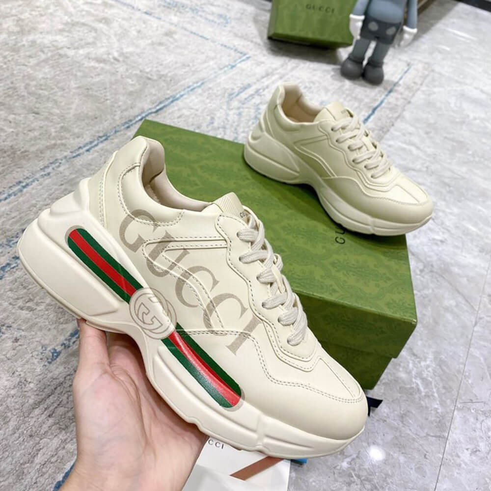 Rhyton Gvc*1 logo leather sneaker