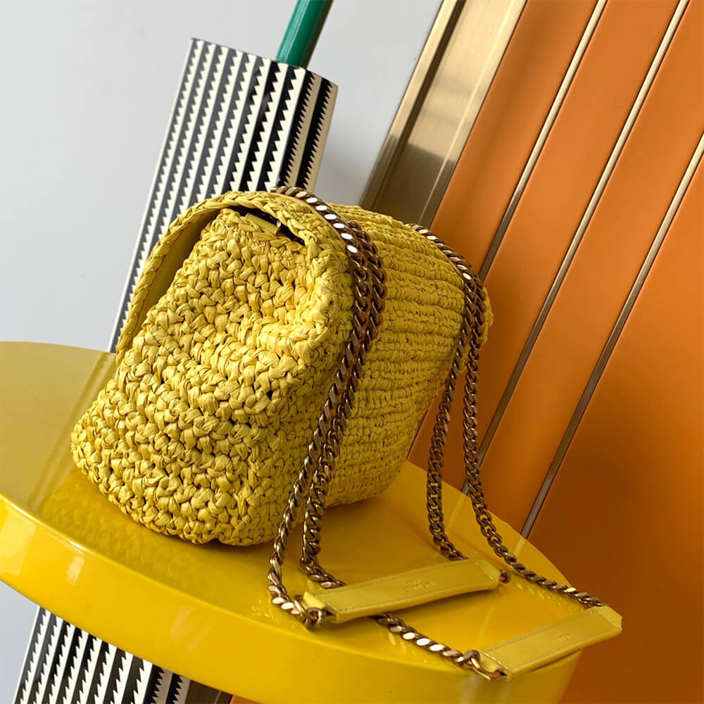 Sa1nt Lau*nt NIKI CHAIN MEDIUM IN RAFFIA(HIGH-END GRADE)