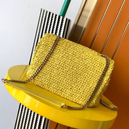 Sa1nt Lau*nt NIKI CHAIN MEDIUM IN RAFFIA(HIGH-END GRADE)