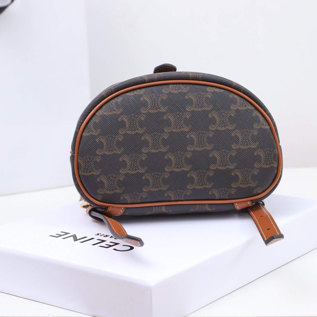 Ce1i*e FOLCO Logo Print Calfskin Mini Backpack