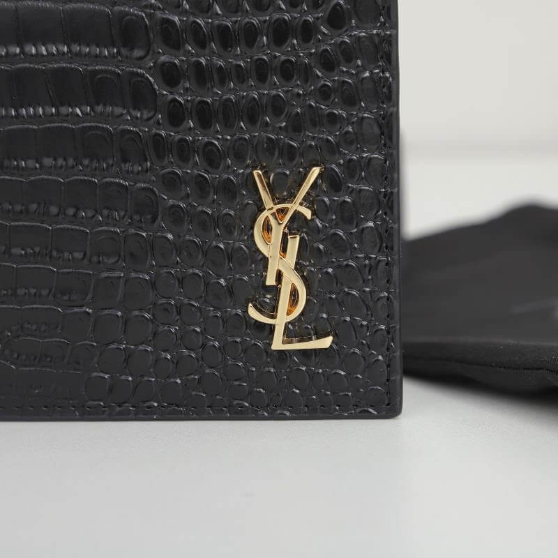 Y51 tiny cassandre wallet in crocodile embossed matte leather